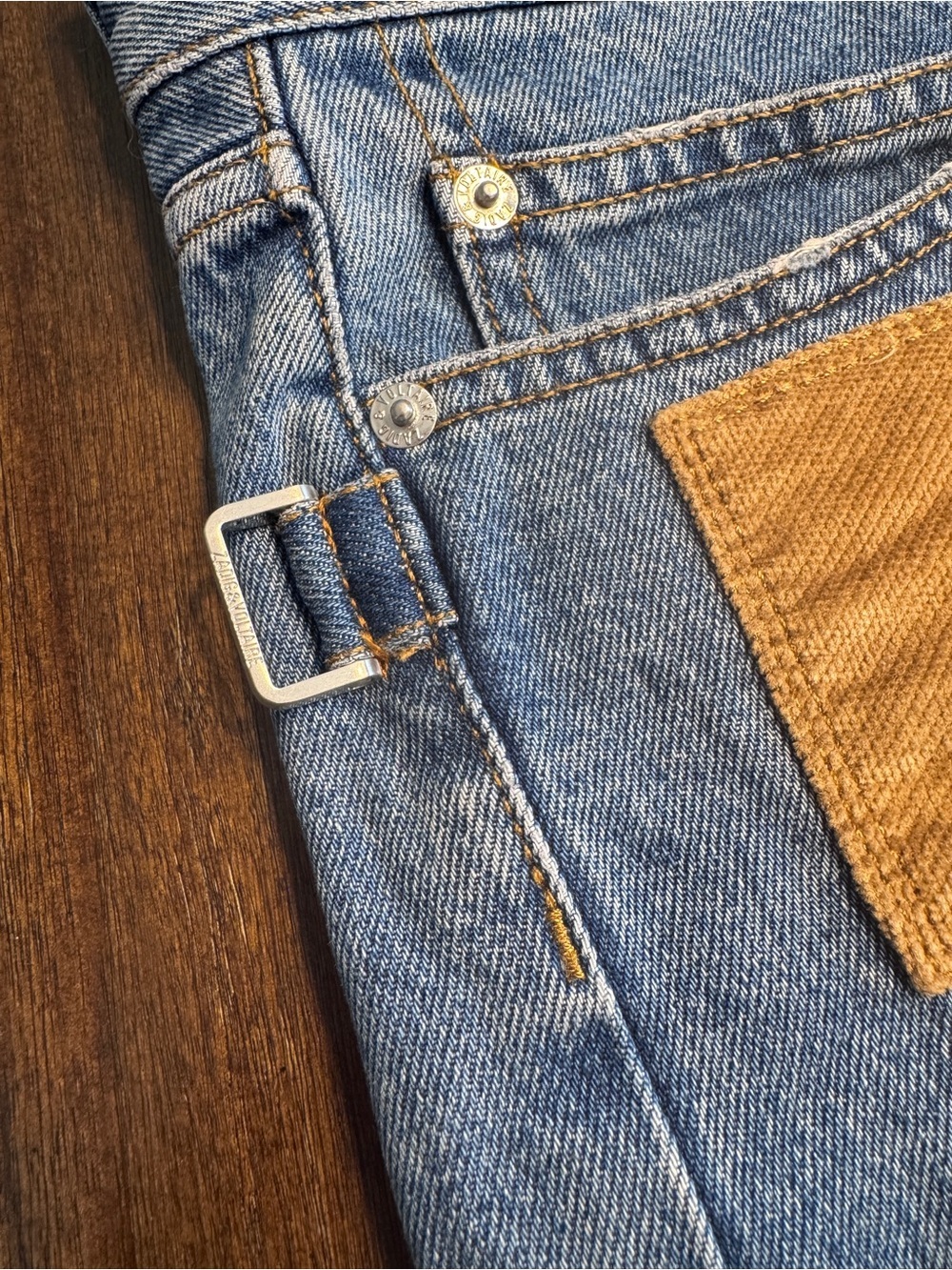Zadig & Voltaire Défilé Sina Denim Eco Patch Shorts NWT Designer Jean Shorts F36 - Picture 8 of 16